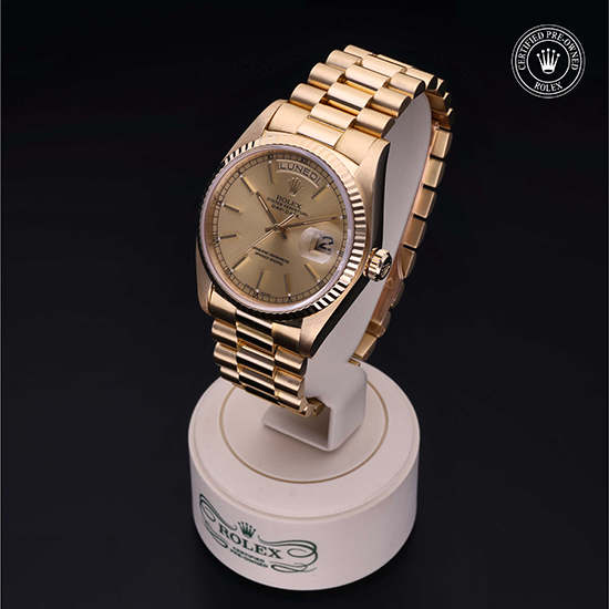Rolex Certified Pre-Owned: Oyster Perpetual  Day-Date 36, 36 mm, in Oro 18 CT.G, 1980, 18038 | Severi Gioielli