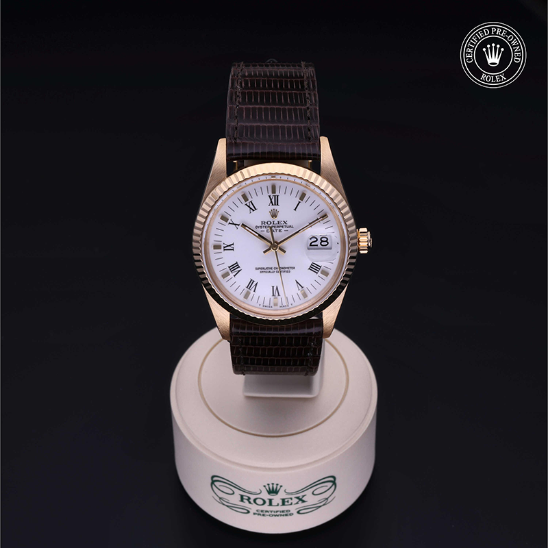Rolex Certified Pre-Owned: Oyster Perpetual  Date 34, 34 mm, in Oro 18 CT.G, 1988, 15038 | Severi Gioielli
