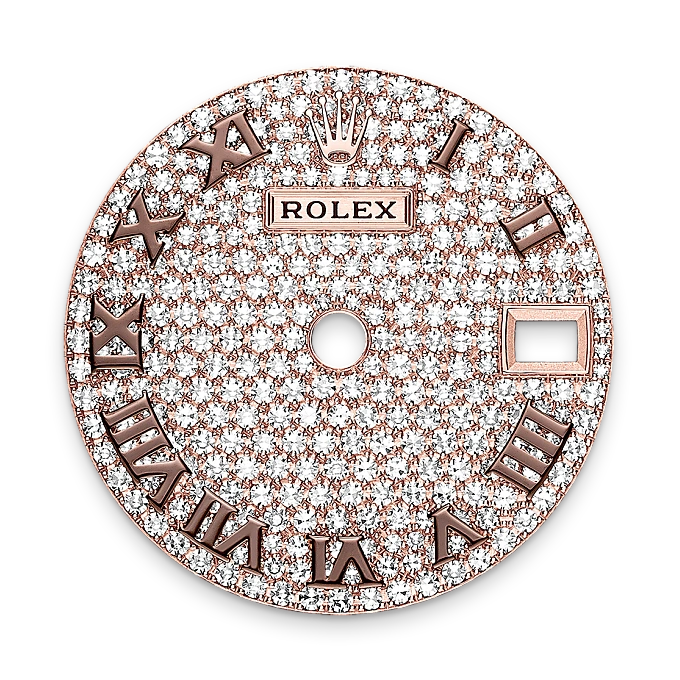 rolex M279135RBR-0021   - Il quadrante con pavé di diamanti